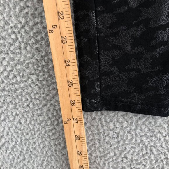 Chicos Leggings Women 1 US 8 10 Black Houndstooth Zenergy Stretch Pull On Casual - Picture 9 of 11